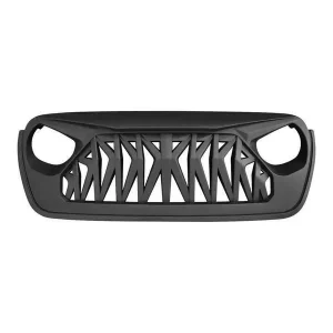 Matte black Front Grille Shark Grill Replacement for Jeep Wrangler JL JT 2018 2019 2020 2021
