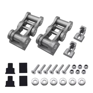 Silver Hood Latch Catch Lock Kit for Jeep Wrangler JK & JL & Gladiator JT