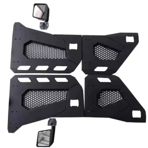 Tube Door Half Door With Side Mirror 4 Door for 2018-2022 Jeep Wrangler JL